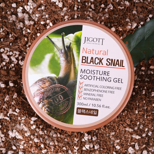 Jigott Natural Black Snail Moisture Soothing Gel - 300 ml / 10.56 fl oz