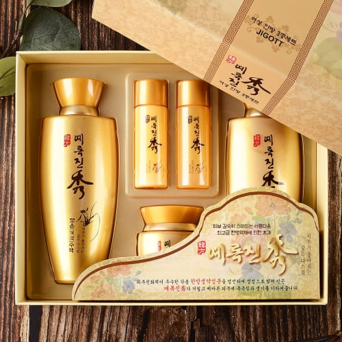Jigott Yerokjinsu Hanbang Skincare 3 Set - Toner, Emulsion, Cream Set