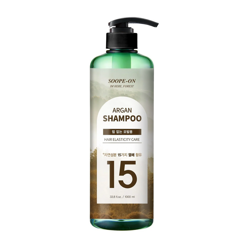 Daeng Gi Meo Ri- Soope-on Argan 15 Shampoo, For weak hair, Argan, 15 Natural ingredients, Hair elasticity, 33.8 Fl Oz/1000ml