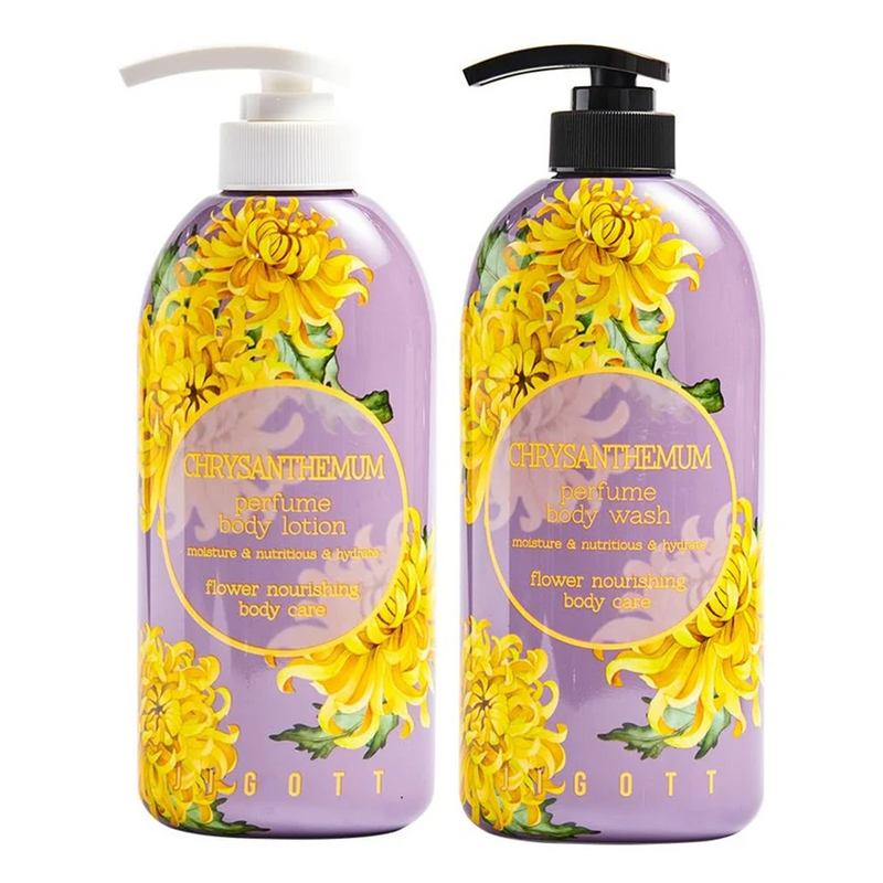Jigott Chrysanthemum Perfume Body Wash 25.36 FL OZ / 750ml + Chrysanthemum Perfume Body Lotion 16.9 FL OZ / 500ml