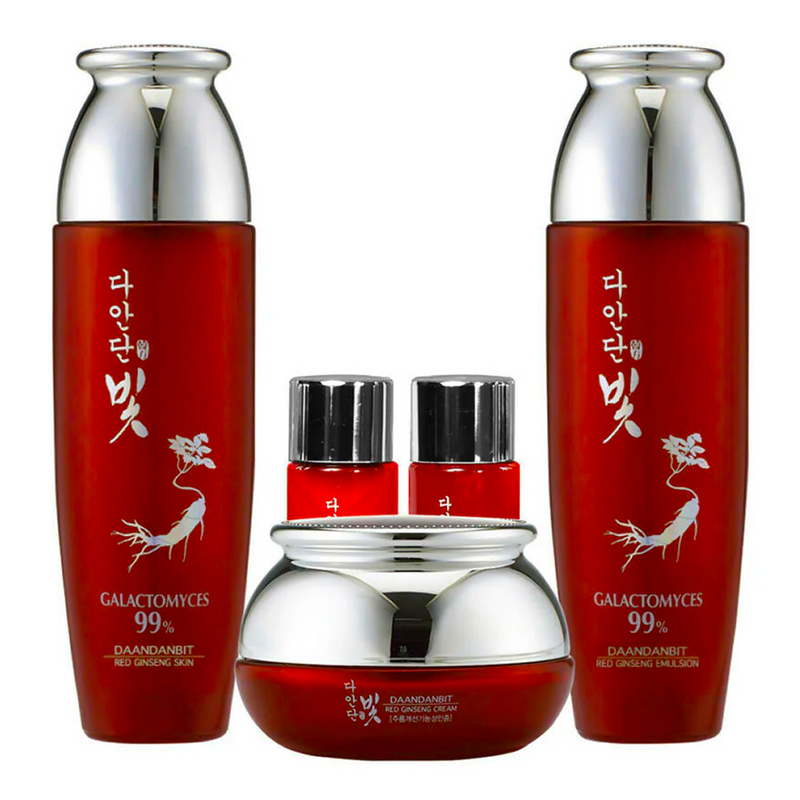 Jigott Daandan Bit Premium Red Ginseng Skincare Set - Toner, Emulsion, Cream Set