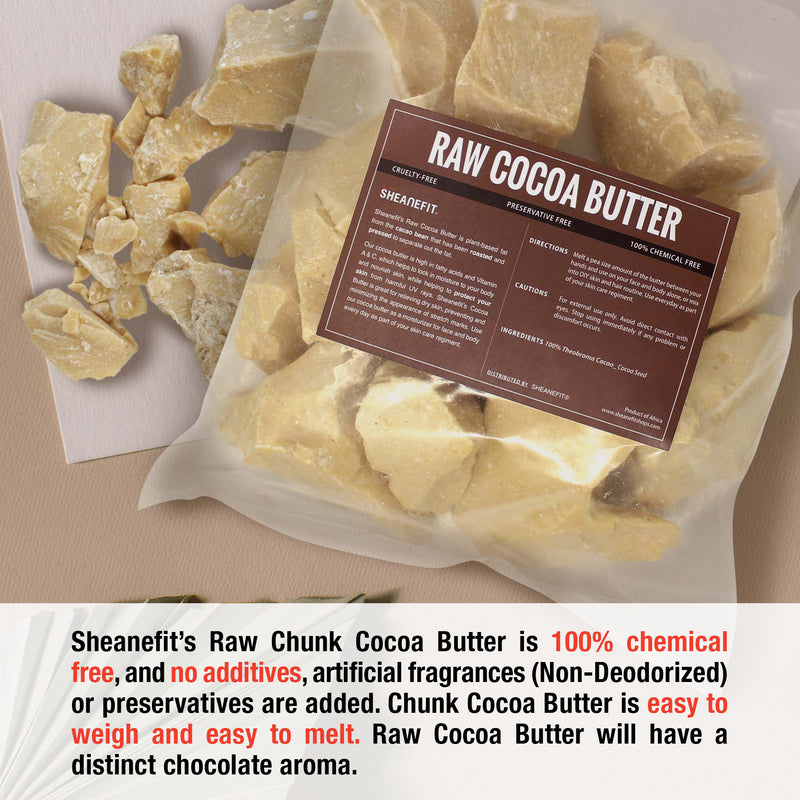 SHEANEFIT Raw Chunk Cocoa Butter - 6LB