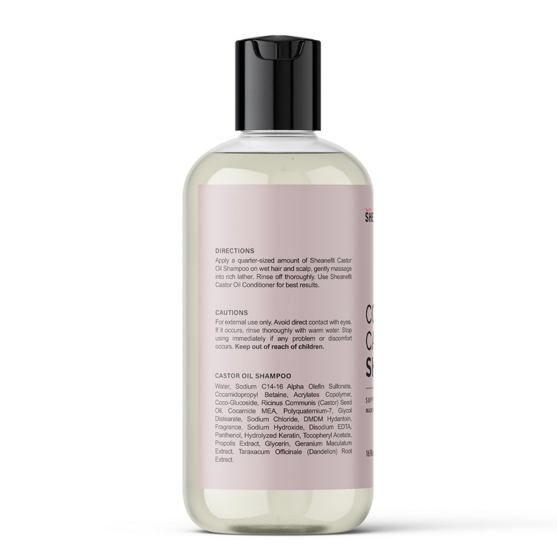 SHEANEFIT Cold Pressed Castor Oil Shampoo - 16 Oz