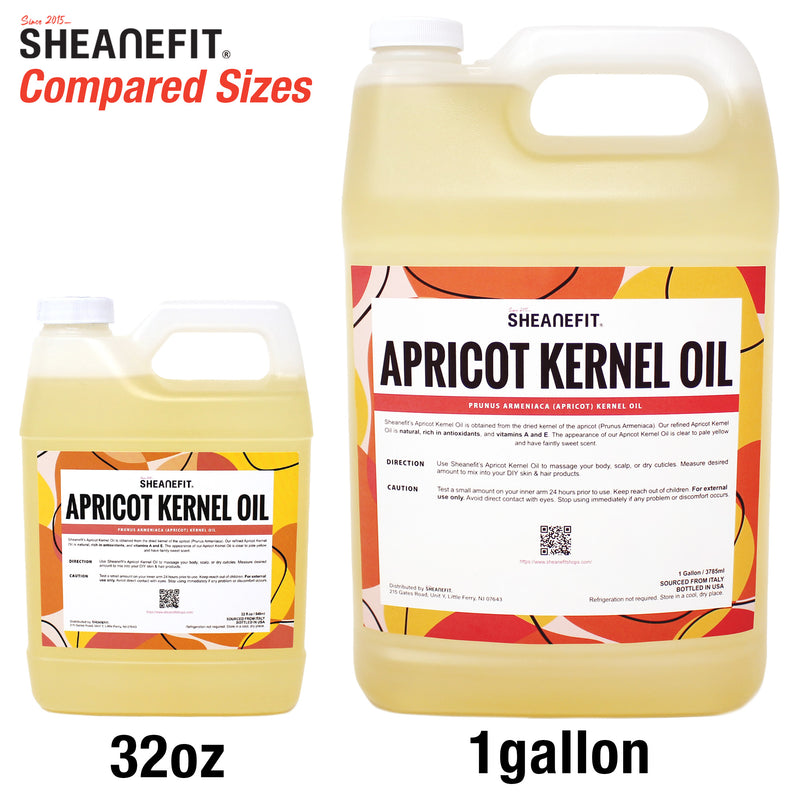 SHEANEFIT Cold Pressed Refined Apricot Kernel Oil - 1 Gallon