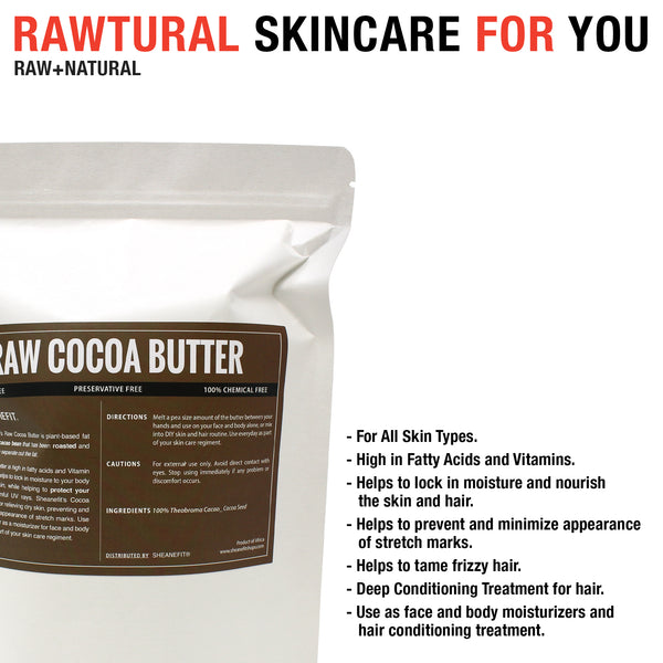 Sheanefit Raw Cocoa Butter 1LB Bar & Raw Kokum Butter 1LB Bar