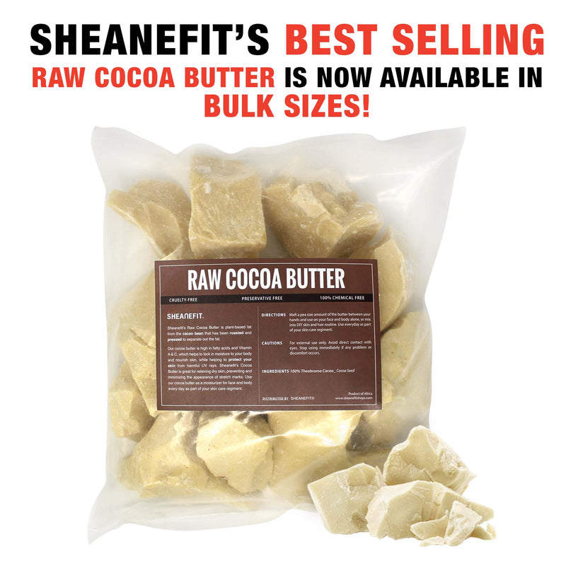SHEANEFIT Raw Chunk Cocoa Butter - 6LB