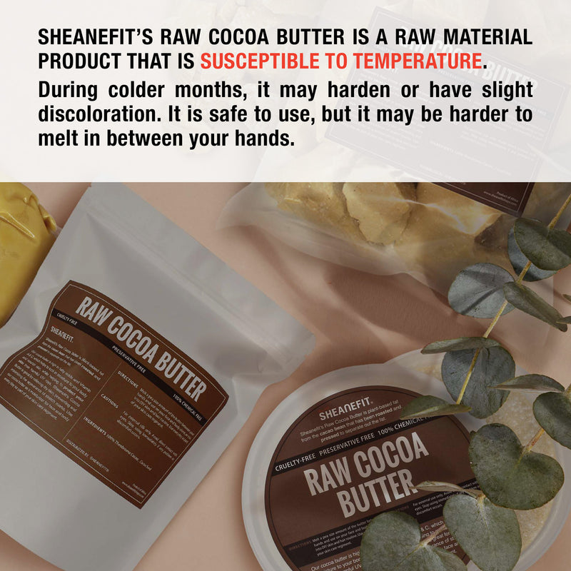 SHEANEFIT Raw Chunk Cocoa Butter - 16 oz Pouch