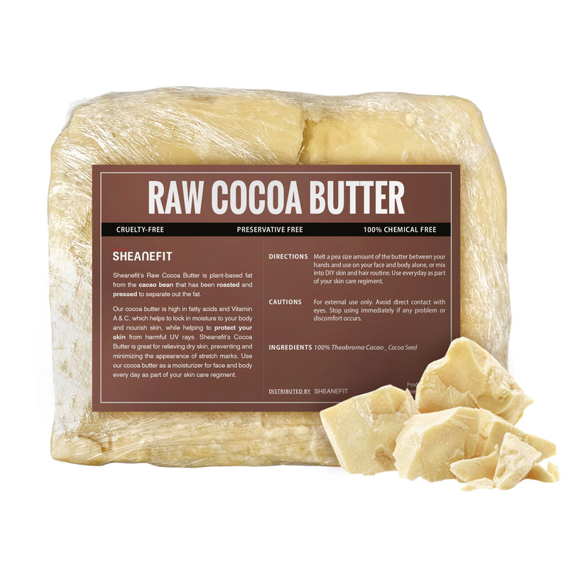 SHEANEFIT Raw Cocoa Butter Bulk Bar - 5LB