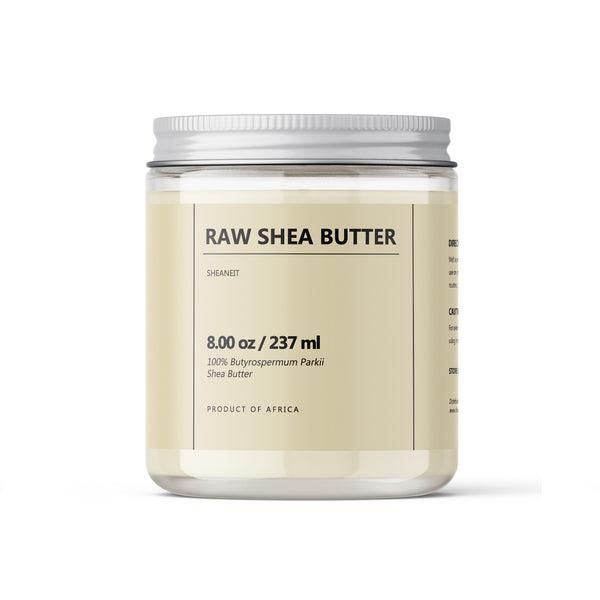 SHEANEFIT Unrefined African Shea Butter In A Jar - Ivory