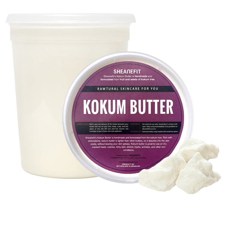 SHEANEFIT Raw Unrefined Kokum Butter - 32 oz