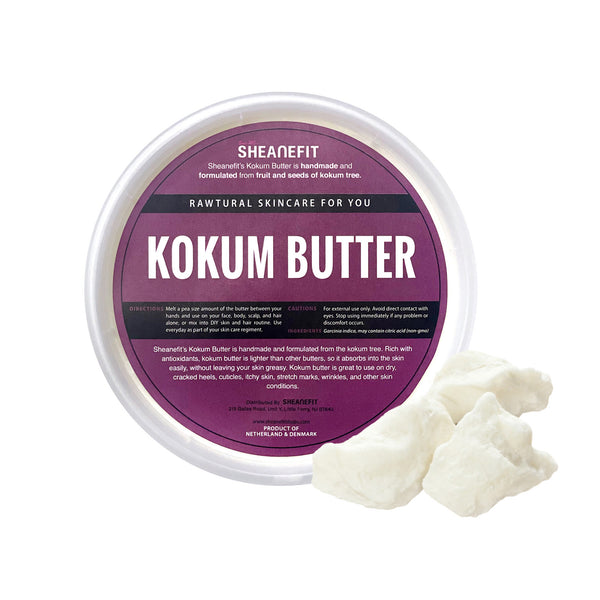 SHEANEFIT Raw Unrefined Kokum Butter - 8oz