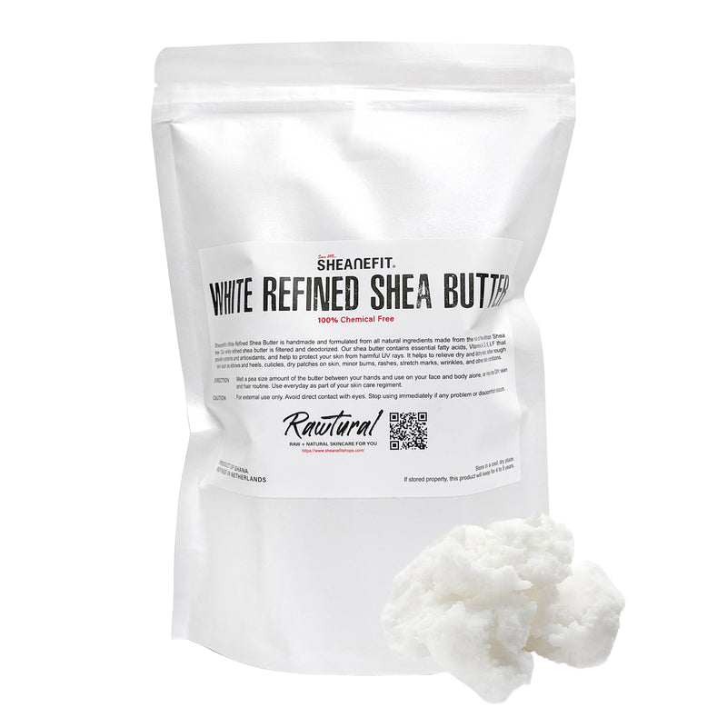 SHEANEFIT® Refined African Shea Butter Bar - White 1 LB